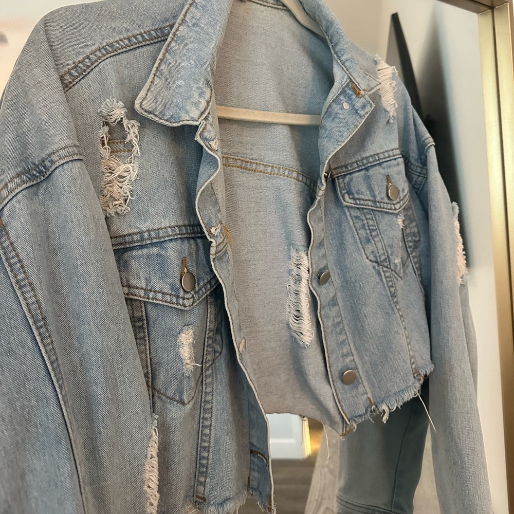 Distressed Denim Jacket - Picture 2 of 4